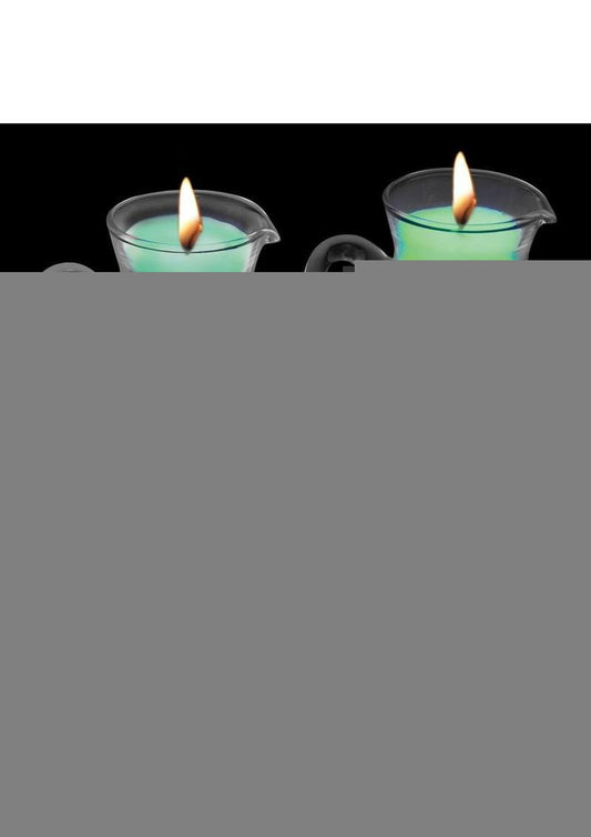 Master Series Glow Pour Blacklight Reactive Drip Candle - Glow In The Dark/Multicolor - 3 Piece/Set