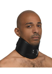 Bondage Collar Master Series Hard Stance Padded Lock Posture Collar