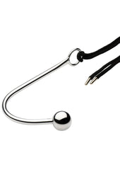 master series roped anal hook featuring smooth metal ball and secure eyelet loop