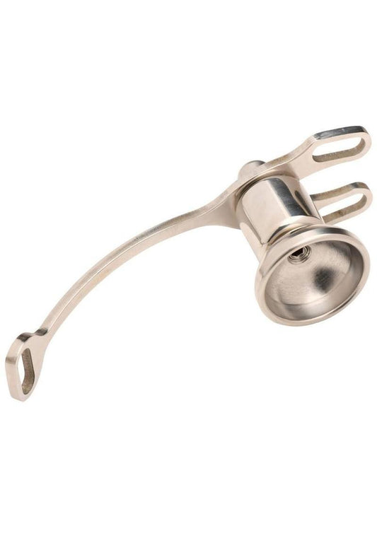 Master Series Sissy Vice Push-In Chastity Cage - Black/Silver