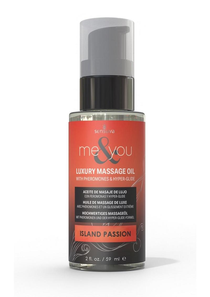 Me and You Pheromone Infused Luxury Massage Oil Island Passion - 2oz