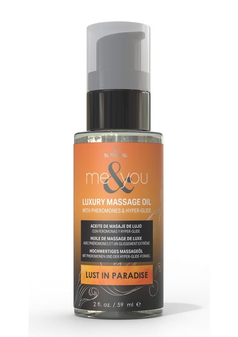 Me and You Pheromone Infused Luxury Massage Oil Lust In Paradise - 2oz