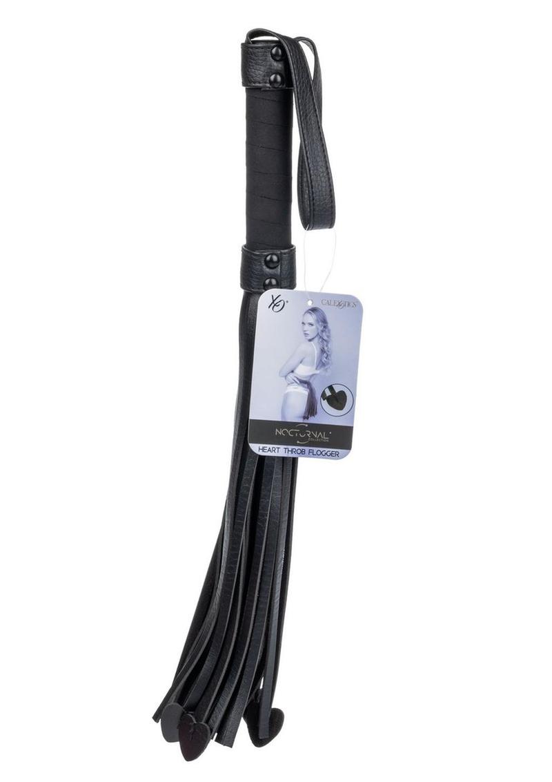 nocturnal collection heart throb flogger with soft heart tassels designed for romantic bdsm impact play