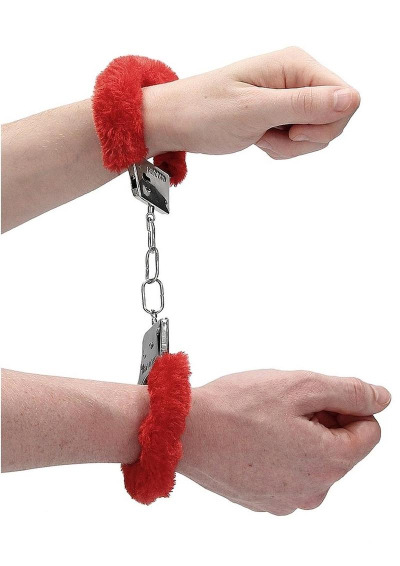Soft furry beginner handcuffs designed for playful restraint and comfortable bondage exploration