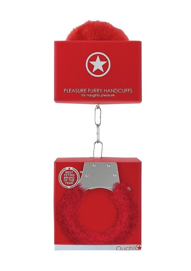 Furry pleasure handcuffs offering safety and comfort with quick-release mechanism