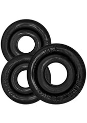 Oxballs Rimrings Multi Size Cockrings - Black - 3 Pack