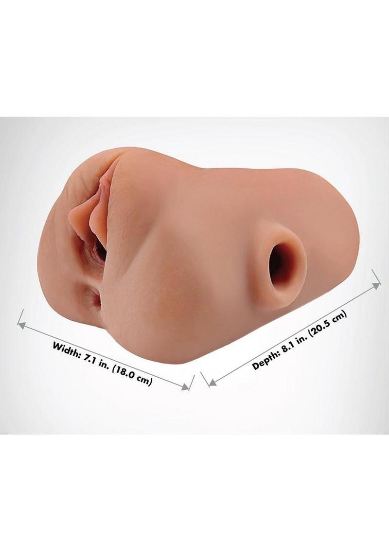 Realistic male sex toy with tight inner chamber