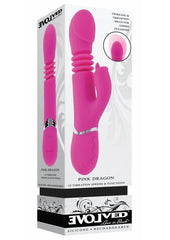Pink Dragon Rechargeable Silicone Multi Vibrator - Pink
