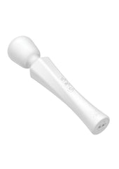 Pixey Aquamini Rechargeable Silicone Body Wand Sex Toy - White Edition