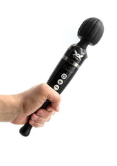 Pixey Deluxe Rechargeable Wireless  Female Vibrator Wand - Black Chrome
