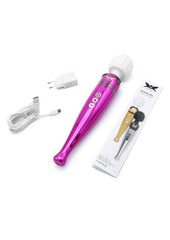 Female Vibrator Pixey Deluxe Rechargeable Wireless Wand - Pink Chrome