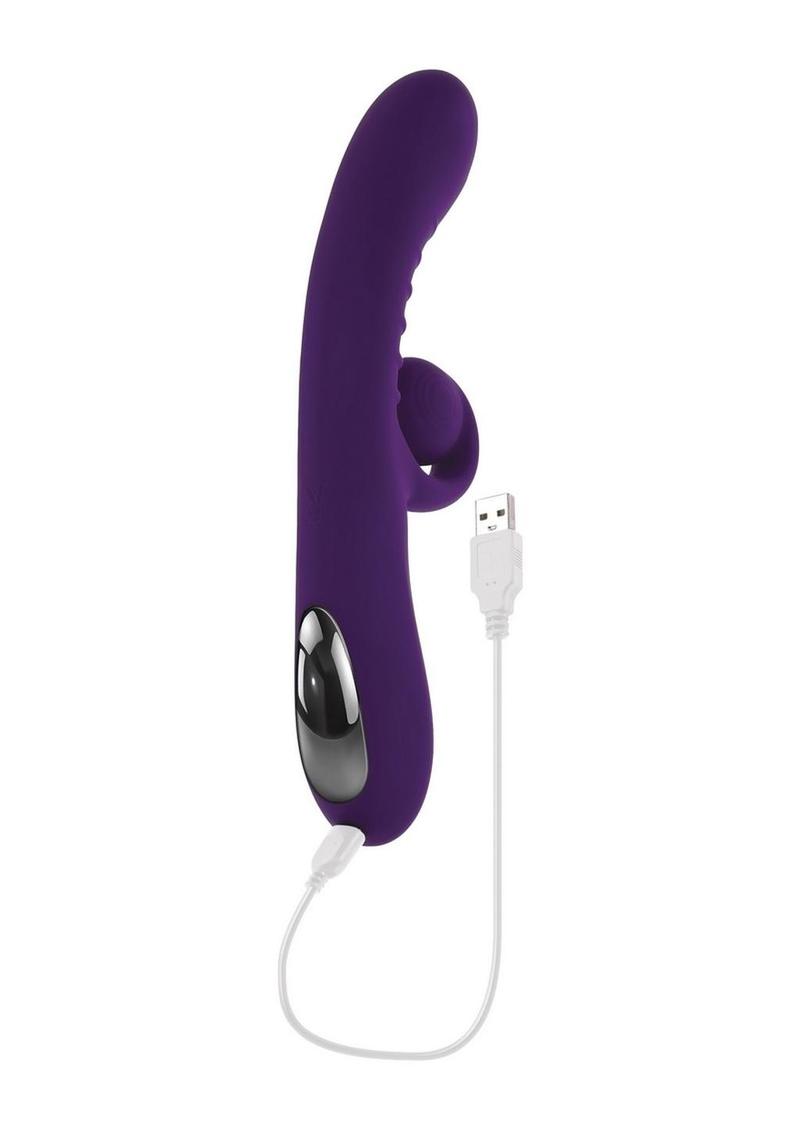 Playboy Curlicue Rechargeable Silicone Rabbit Vibrator