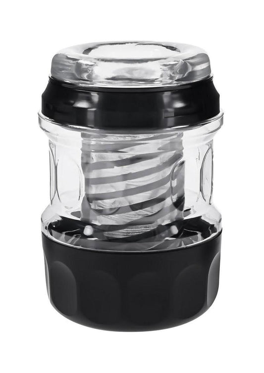 Playboy Spring Fling Rechargeable Stroker - Black/Clear