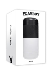 Playboy Twisted Double Side Stroker - Black/White