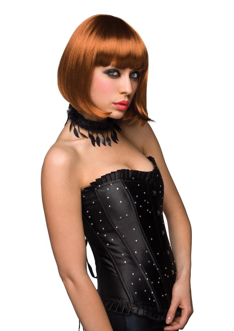 Short chic synthetic hair wig with realistic texture designed for expressive fashion statements and seductive looks