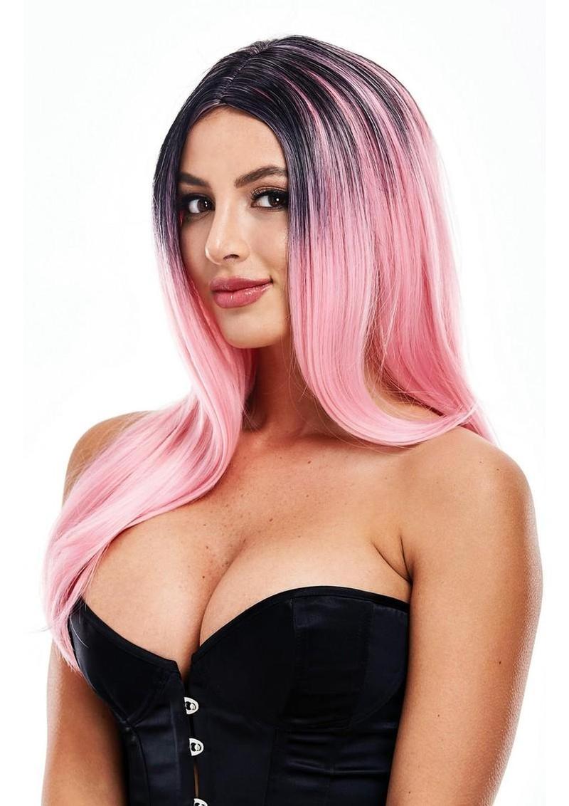 Pleasure Wigs Collection Ella Wig - Black/Pink