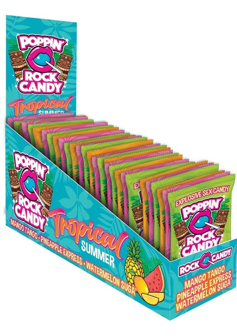 Popping Rock Candy Display- Tropical Fruit Oral Sex Candy - 36 Packs Per Display