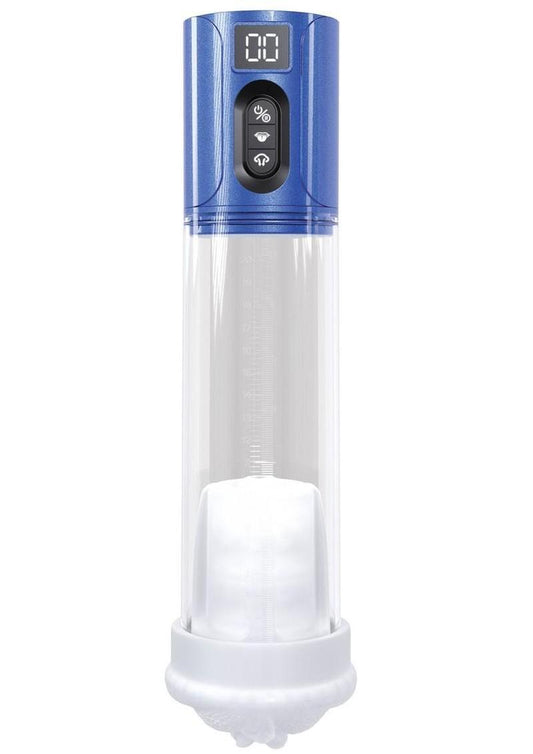Pumped Hyperlift 7 Function Rechargeable Masturbator - Metallic - Blue