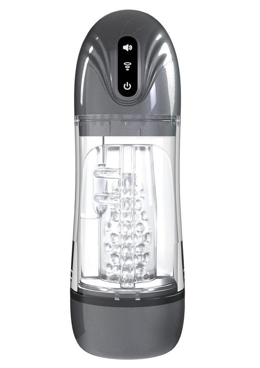 Pumped Sonicpull 10 Function Multimedia Enhanced Masturbator - Grey/Gun Metal