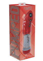Pumped Strokemate Multi-Function Rechargeable Masturbator - Metallic - Red
