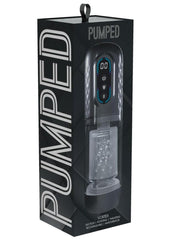 Pumped Vortex Multi Function Suction Rotating Thrusting Rechargeable Masturbator - Grey/Gun Metal