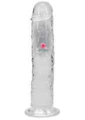 Realrock Vibrating Led Wireless Rechargeable Remote Control Straight Cock - Clear - 8in