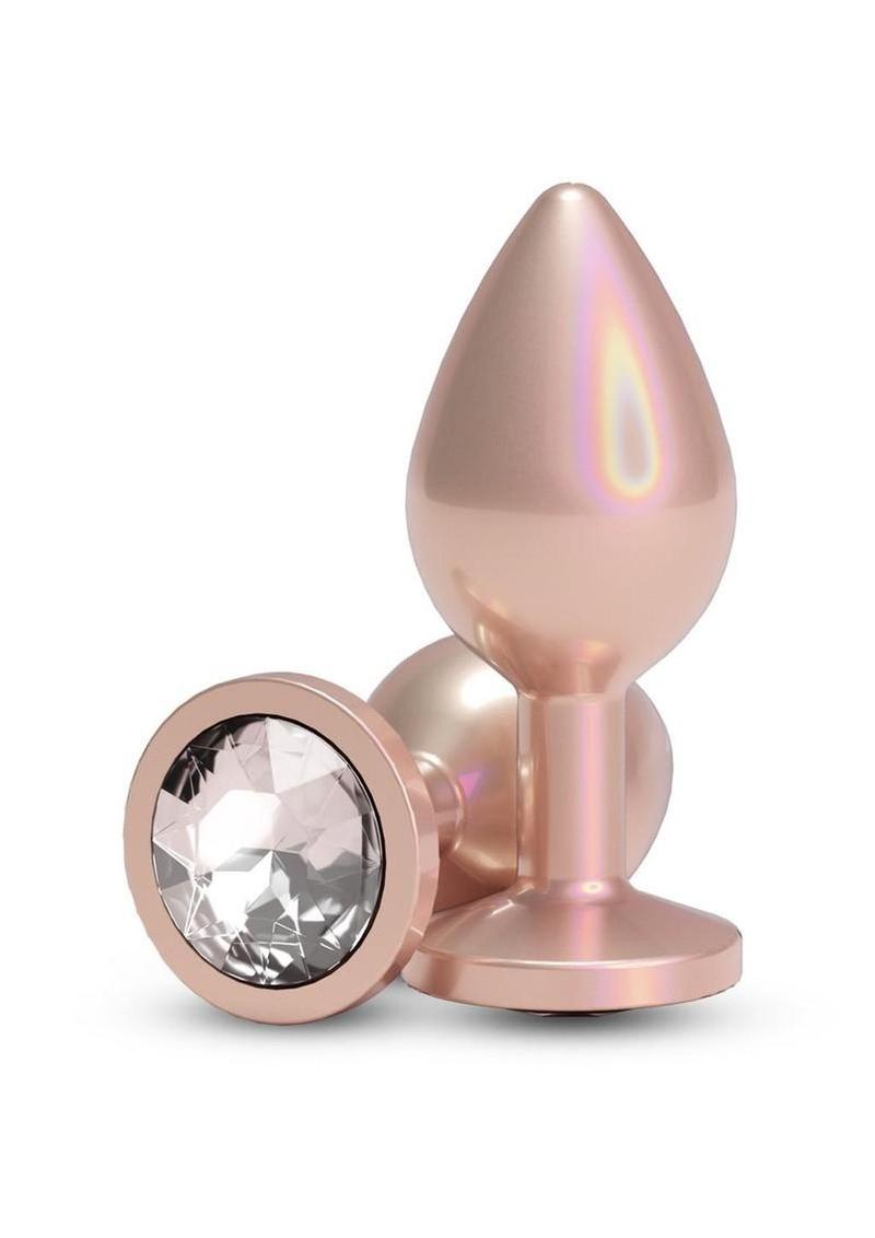 Chrome Anal Plug Rear Assets Champagne Aluminum | Primal Pleasure Chrome Anal Plug Rear Assets Champagne Aluminum | Primal Pleasure