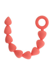 Sex and Mischief Peaches N Creame Silicone Anal Beads - Orange