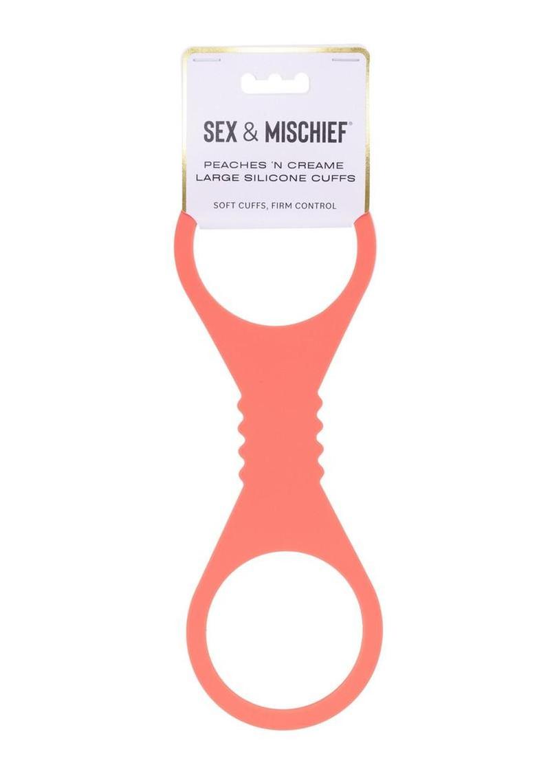 Sex and Mischief Peaches N Creame Silicone Cuffs - Orange - Large