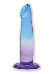 Shades G-Spot Dildo with Suction Cup - Blue/Purple - 6.25in
