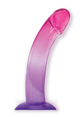 Shades Smoothie Dildo with Suction Cup - Purple - 8.25in