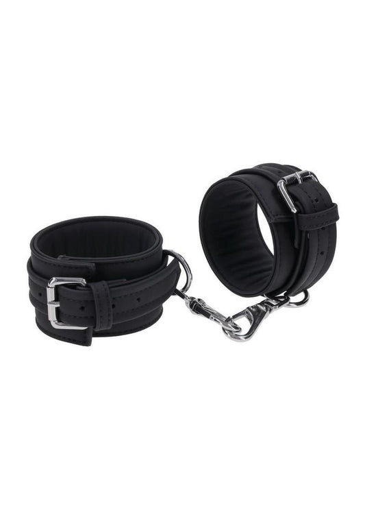 black silicone ankle restraints