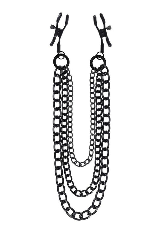 nipple clamps with silver chains