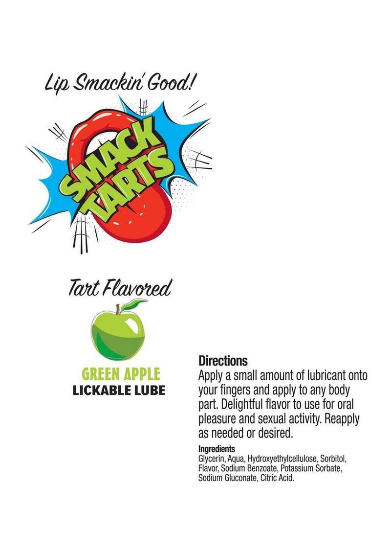 Sour edible lube providing smooth glide, body safe ingredients, and mouth watering flavor for foreplay enjoyment