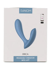 Svakom Erica Romantic Rose App Compatible Rechargeable Silicone Dual Stimulating Vibrator - Pink