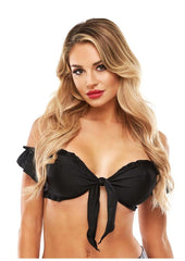 Teacher’s Pet tie top perfect for fetish wear- Black - One Size
