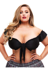 Fetish Roleplay schoolgirl tie shirt Black - XLarge