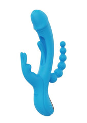 Trilux Kinky Finger Rechargeable Silicone Rabbit Vibrator with Anal Beads Female Anal Sex