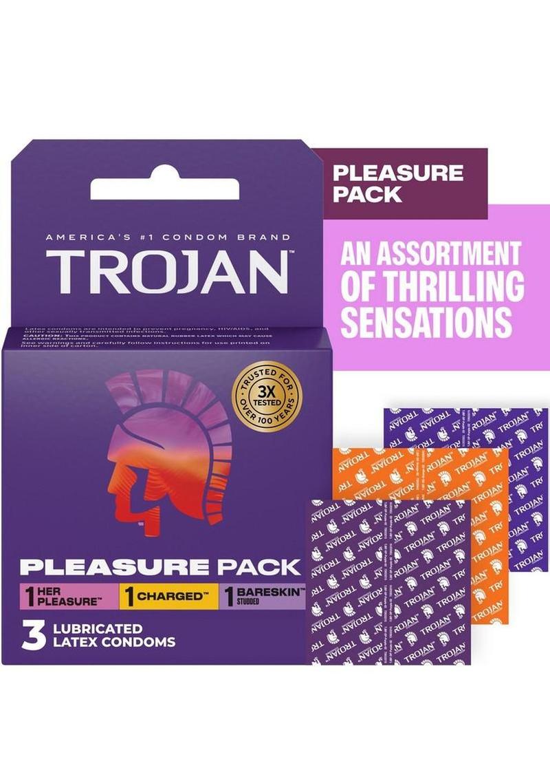 Trojan Pleasure Pack Condoms (3ct | Primal Pleasure Trojan Pleasure Pack Condoms (3ct | Primal Pleasure