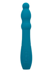 Turbo Glide Ripple Rechargeable Silicone Massager - Blue