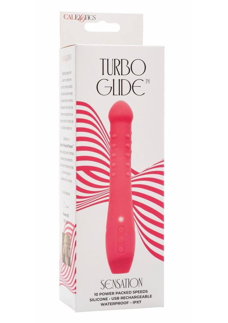 Turbo Glide Sensation Rechargeable Silicone Massager - Pink