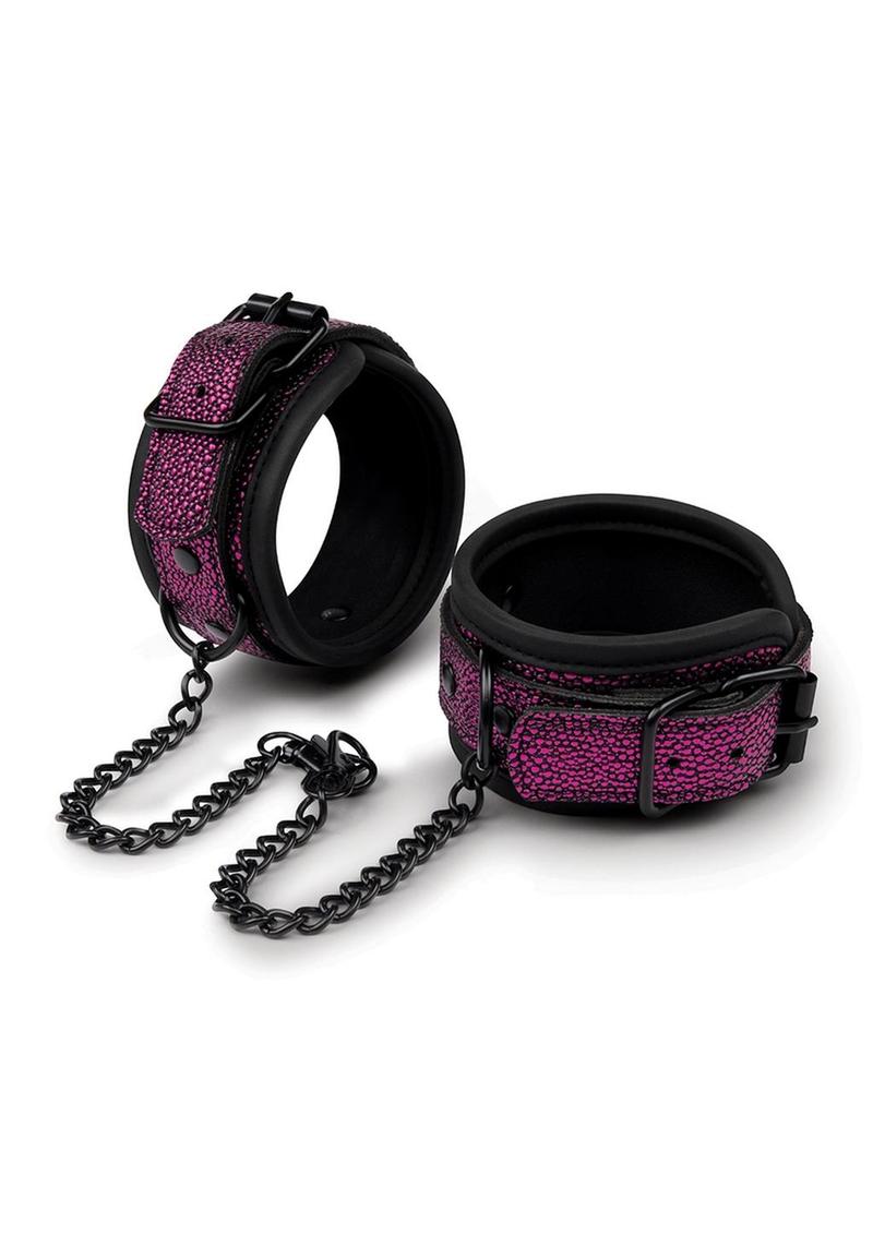 WhipSmart Dragon's Lair Deluxe Wrist and Ankle Cuffs - Black/Purple
