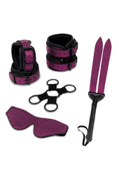 WhipSmart Dragon's Lair Dragonskin Bondage - Black/Purple - 7 Piece/Set