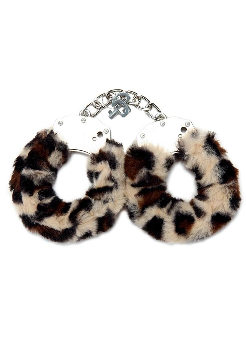 WhipSmart Furry Cuffs with Eye Mask - Animal Print/Leopard