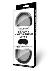 WhipSmart Quickie Cuffs with Eye Mask - Black - Large/Medium