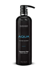 Wicked Aqua Water Based Lubricant Fragrance Free - 16oz