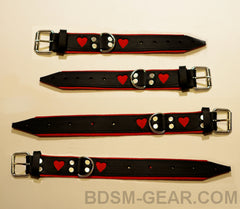 Bound Heart Deluxe Leather Cuffs