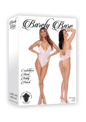Barely Bare Crotchless Mesh Teddy - Orange/Peach - One Size