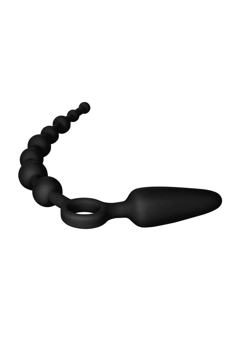 Booty Call Booty Double Dare Silicone Vibrating Butt Plug with Anal Beads