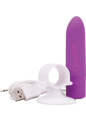 Charged Positive Rechargeable Waterproof Vibrator - Purple